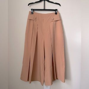 Tan Culotte / Palazzo Pants - Georgette Material with wrinkle free pleats!